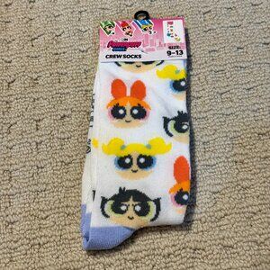New Powderpuff Girls Novelty Crew Socks Size 6-12/13 - Men's/Women's -